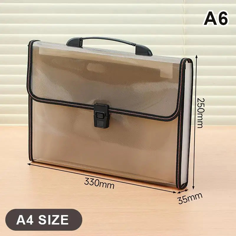 Long Document Organizer Folder Lightweight File Holder Handle Student Qme A6