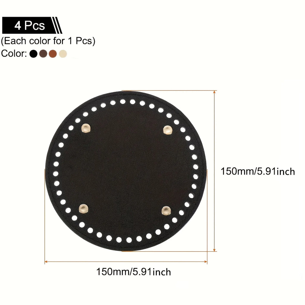 Round Bag Bottom Shaper Pad Metal Studs Purse Base Plate DIY Handbag Shoulder Bag Bottom Support Cushion Leather Craft Qme