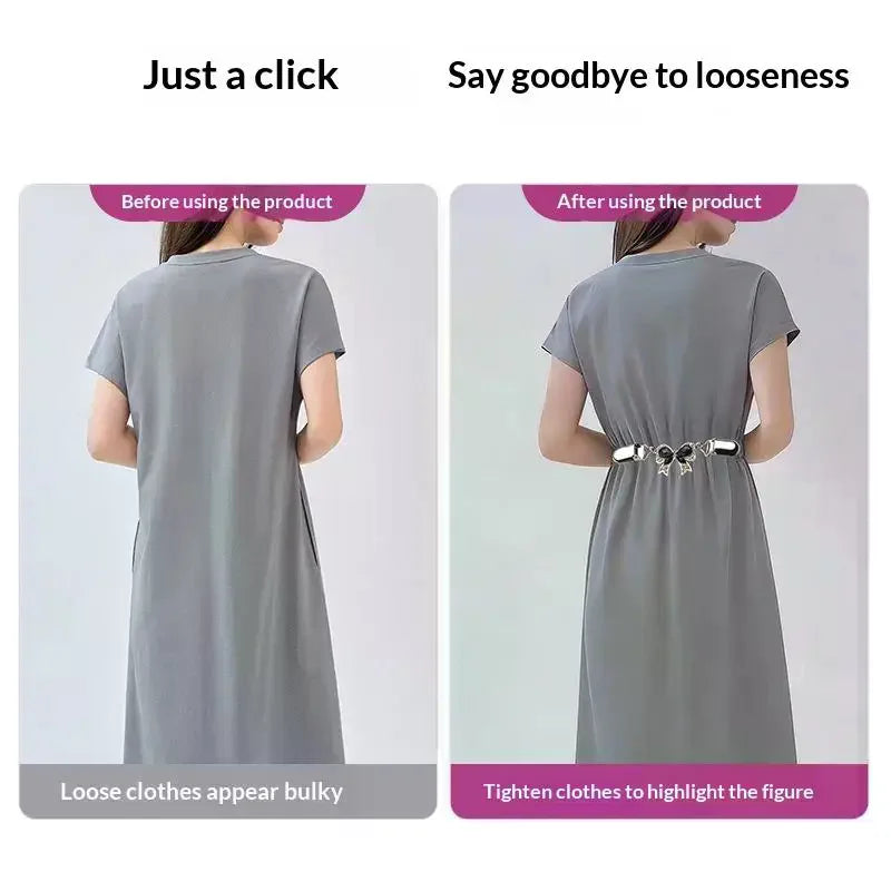 Elegant Sweater Clips Retro Back Cinch Shawl Cardigan Collar Clip To Tighten Dress Pant Waist Tightener For Women Girls Clothing Qme