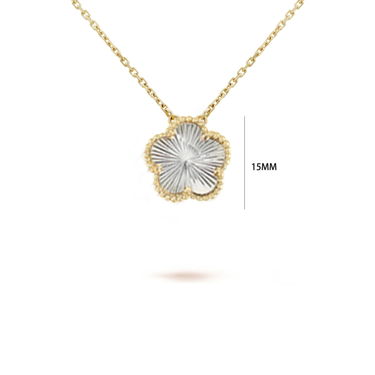 INS Selling Natural Stone Five Leaf Flower Bracelet Necklace Jewelry