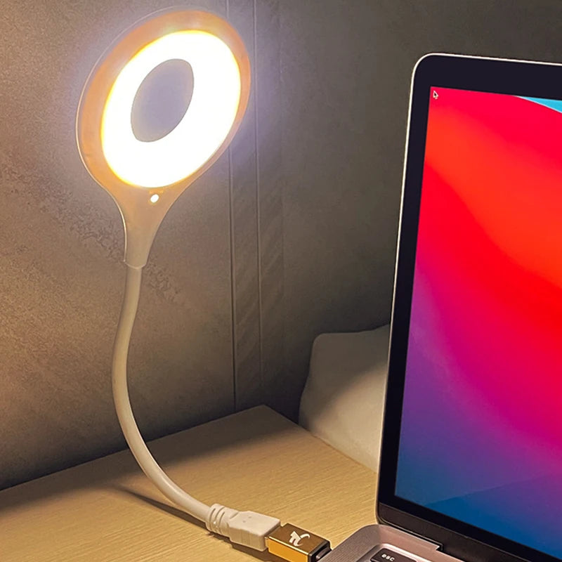 Intelligent Voice Controlled Night Light LED Book USB Flexo Desk Lamp Qme