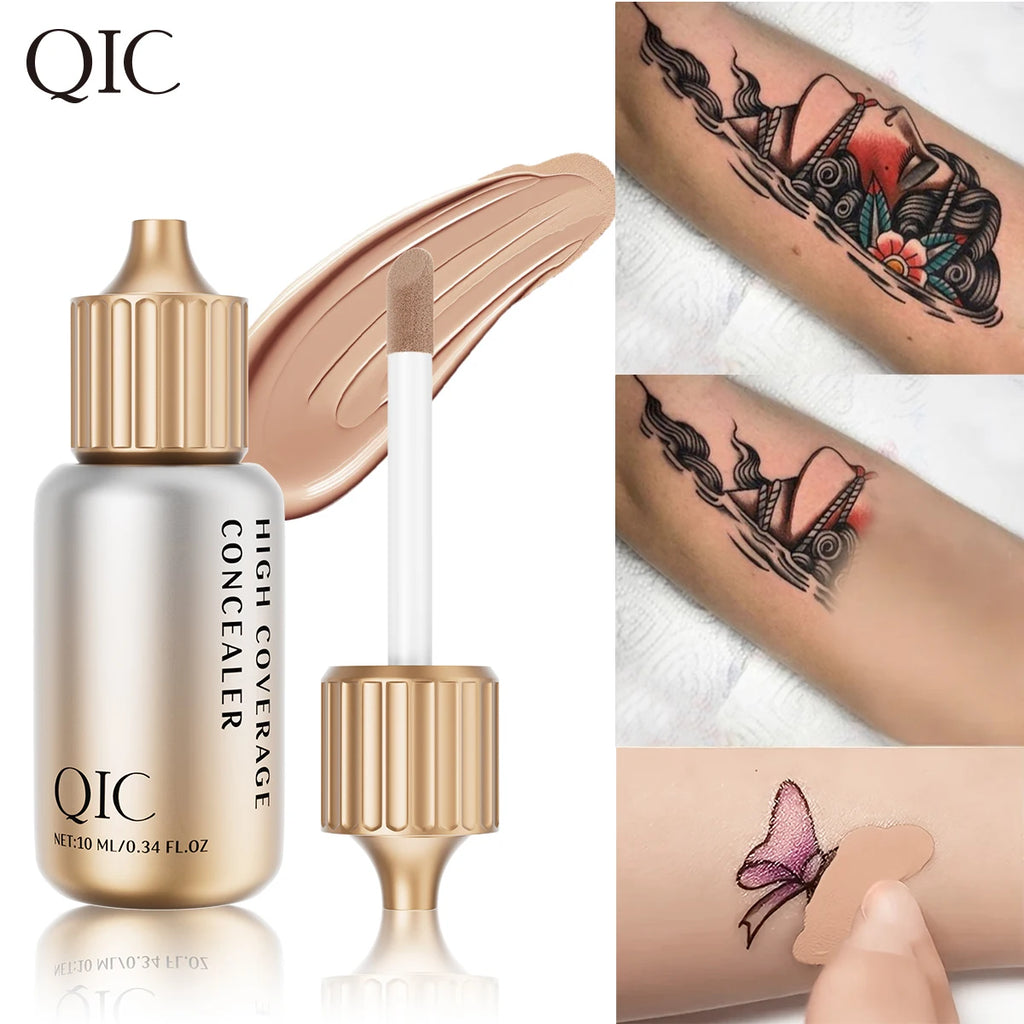 QIC Liquid Concealer Matte High Coverage Waterproof Oil Control Moisturizing Long Lasting Concealer Professional Face Makeup Qme