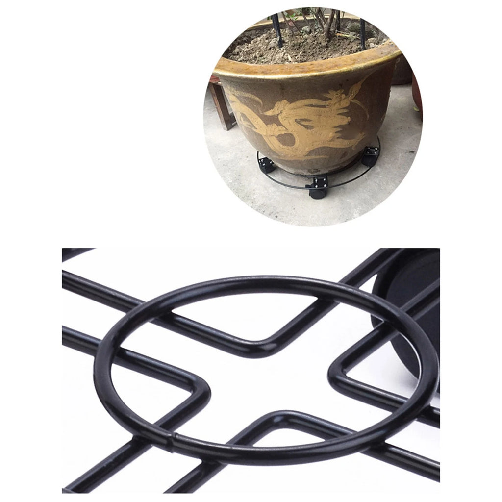 Heavy Duty Iron Potted Plant Stand Heavy Duty Iron Potted Plant Stand With Wheels Round Flower Pot Rack for Indoor Outdoor Qme