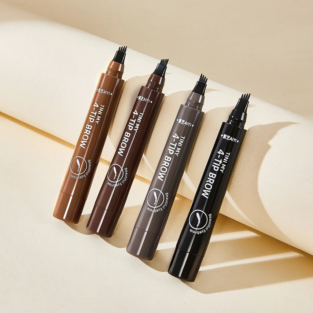 Waterproof Microblading Eyebrow Pen AIYI 4-Tip Long Lasting Natural Qme