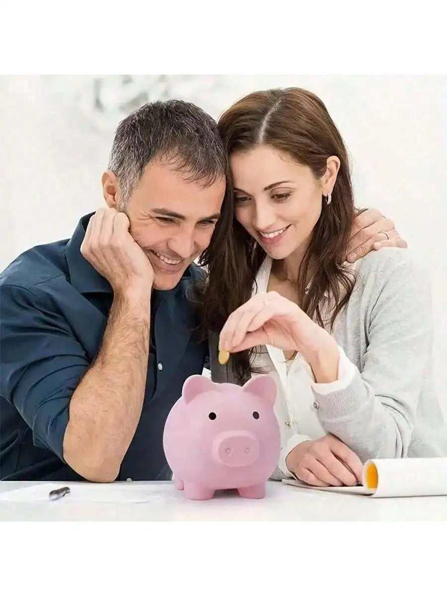 Cute Cartoon Shaped Piggy Bank Unbreakable Change Coin Cash Box Qme