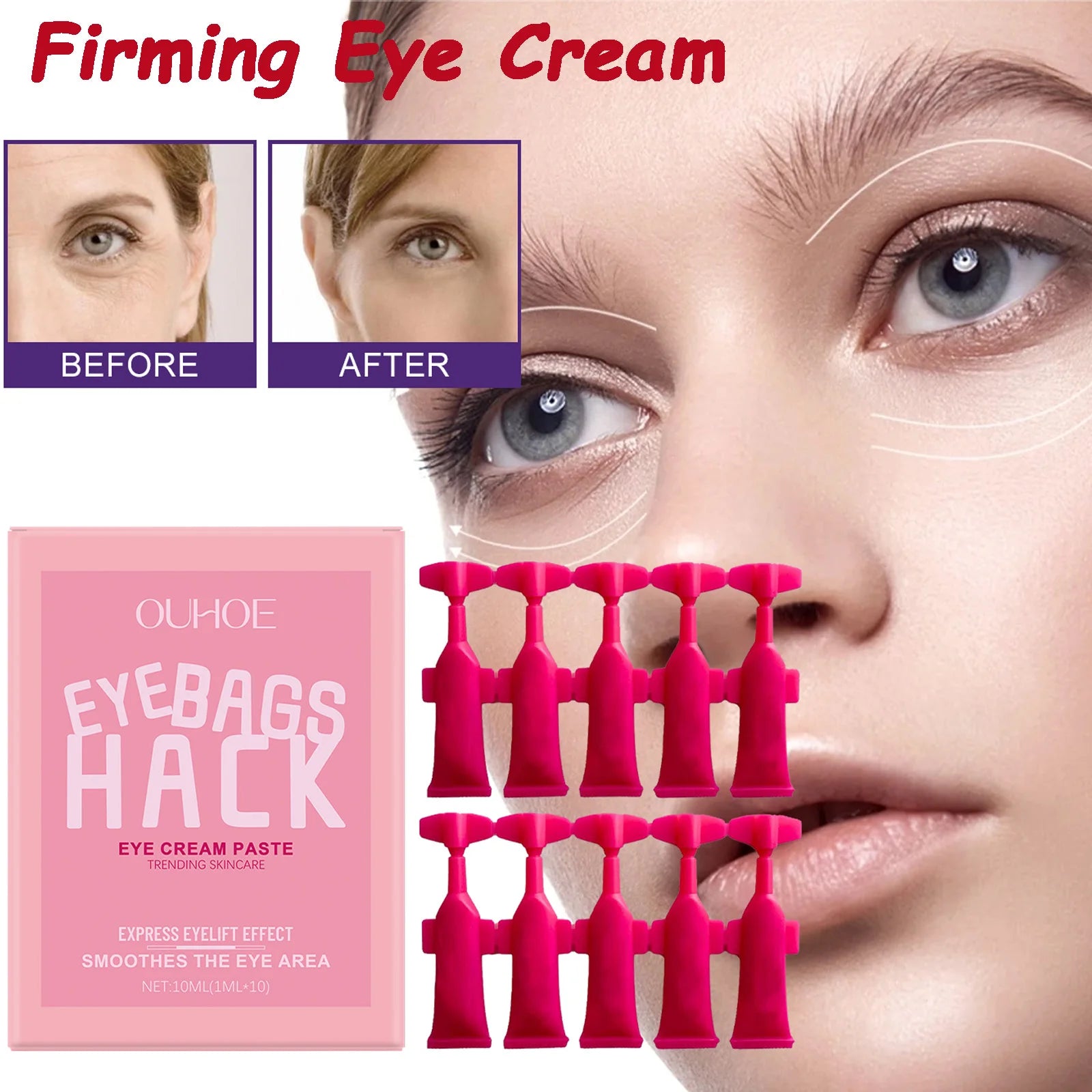 Firming Eye Cream Hydration Fade Eye Fine Sagging Line Anti Wrinkle Tighten Eye Bags Smoothing Care for Delicate Skin Eye Qme