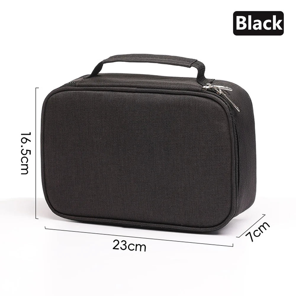 Large Capacity Pencil Case for Students Artists, Multi-Function Durable School Organizer with Pen Holders for School College Qme Black 1pc