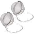 Tea Spice Strainer Seasoning Ball Mesh Herbal Ball Stainless Steel Teakettle Locking Tea Filter Reusable Soup Filter Ball Qme 2PCS