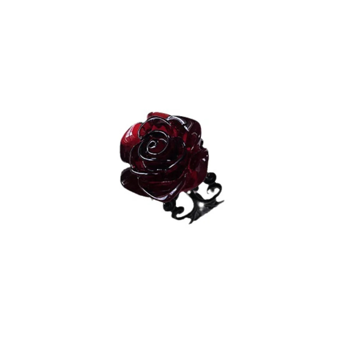 Charm New Fashion Red Rose Rings Adjustable Hollow Rings for Women Witch Vintage Halloween Cool Girl Gift Party Jewelry Gift Qme