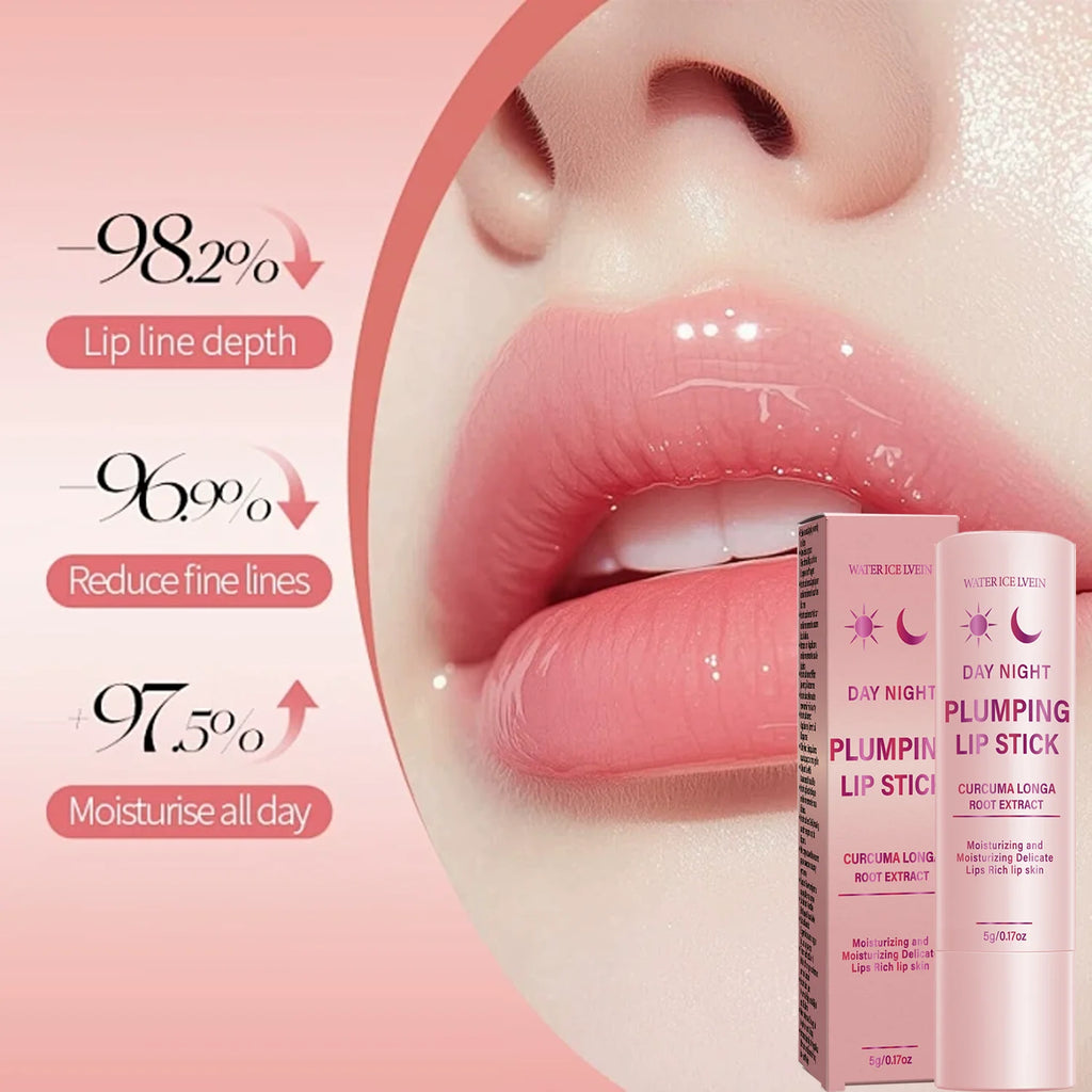 Day & Night Lip Cream with Curcuma & Aloe Vera, Moisturizing & Plumping Lip Care Qme
