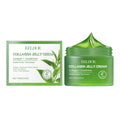 Green Tea Collagen Jelly Cream Gentle Moisturizing Soothing Shrink Pores Smooth Wrinkles Rejuvenating Facial Skin Care Gel Cream Qme 100g boxed