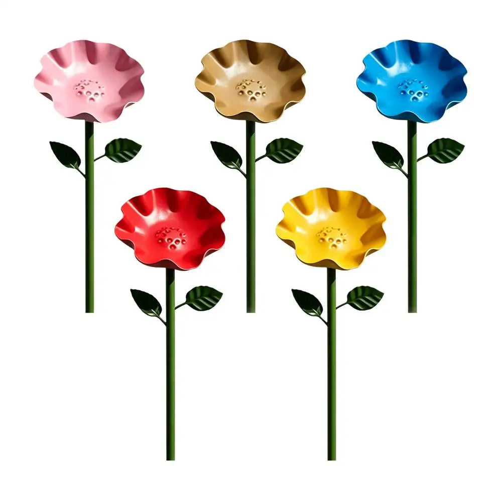 Bee Watering Station For Garden 5 Pieces Colorful Flower Shaped Decorative Bee Watering Stations Butterfly Cups For Outdoor Qme 5pcs China Mainland