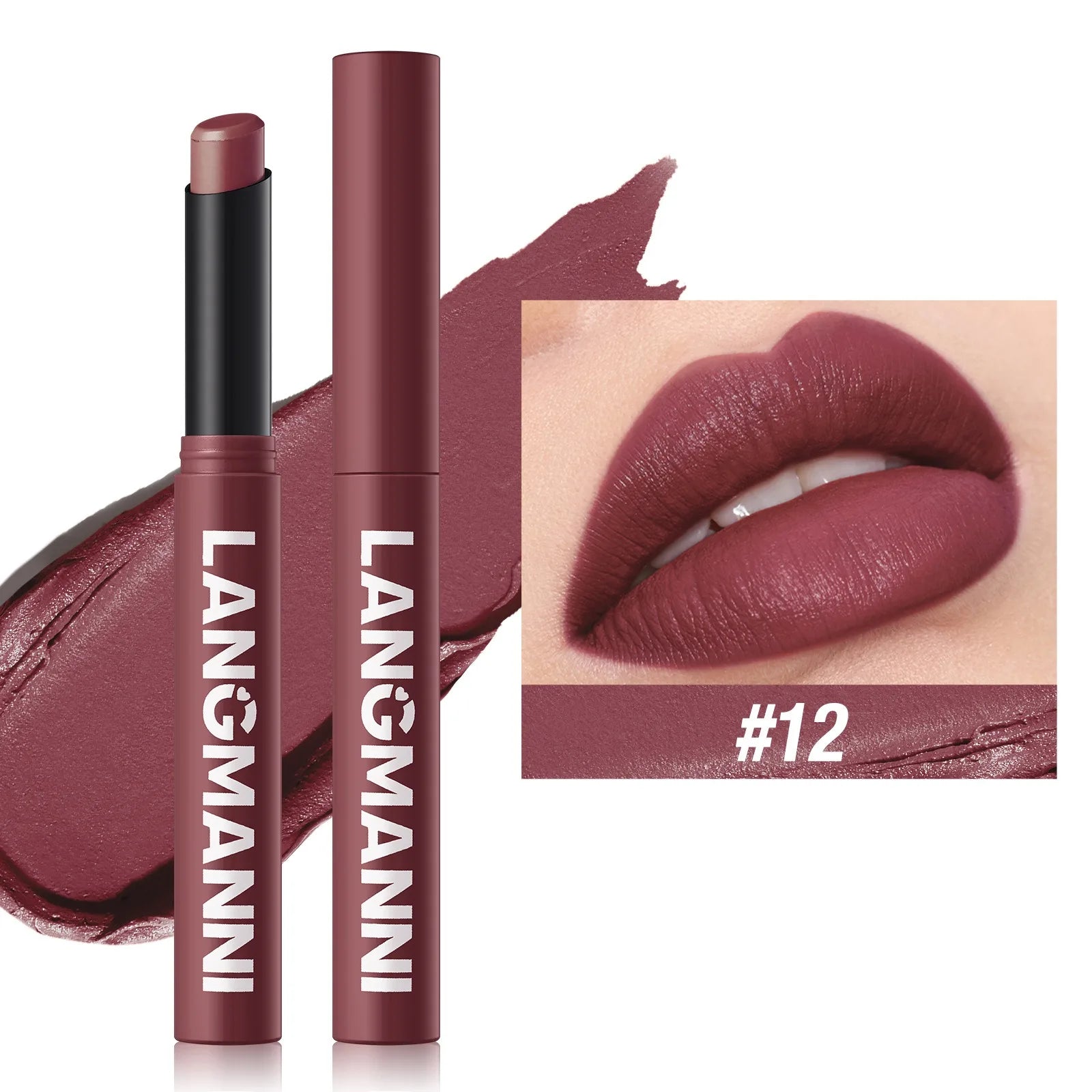 Slanted Tip Lipstick High Shine Pearl Lipstick with Glitter Creamy Texture Hydrating Long Lasting Lip Makeup Cosmetics Lip Stick Qme Matte 12