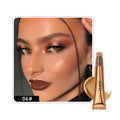 QIBEST Liquid Contour With Cushion Applicator Highlight Shimmer Natural Soft Moisturizing Cream Liquid Blush For Cheek Cosmetics Qme Liquid Highlight 06