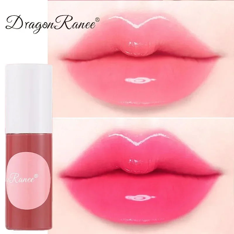 Water Tint Liquid Lip Stain Cherry Juice Lip Gloss Tint Non-stick Lasting Moisturizing Lip Dye Lips Cheek Rouge Water Makeup Qme