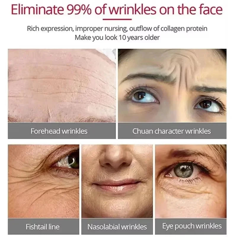 Retinol Wrinkle Remover Face Set Instant Firming Lifting Anti-Aging Serum Fade Fine Lines Whitening Korean Skin Care Products Qme