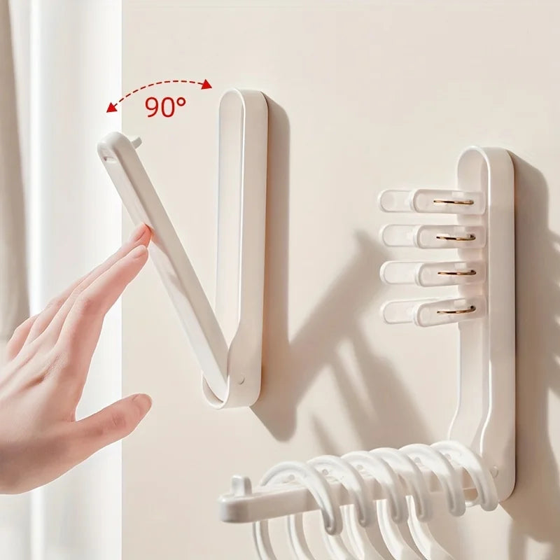 1pc Closet Space Saving Device, Foldable Hanging Storage Organizer, Closet Hanger Organizer and Closet Storage Stand Qme