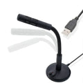 Desktop USB microphone with switch, driver-free computer microphone Qme black