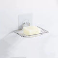 Stainless Steel Soap Holder Wall-mounted Drain Storage Rack Bathroom Multifunctional Durable Soap Dish Holder Household Goods Qme Silver
