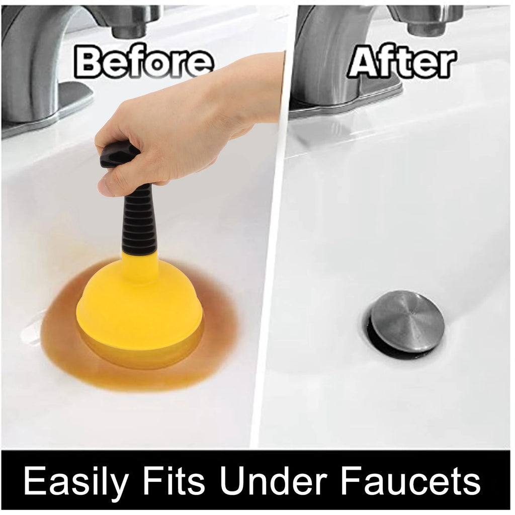 Mini Plunger Powerful Slip Proof Handle Efficient Small Drain Plunger for Toilet Bathtub Sink Mini Plunger Small Toilet Plunger Qme
