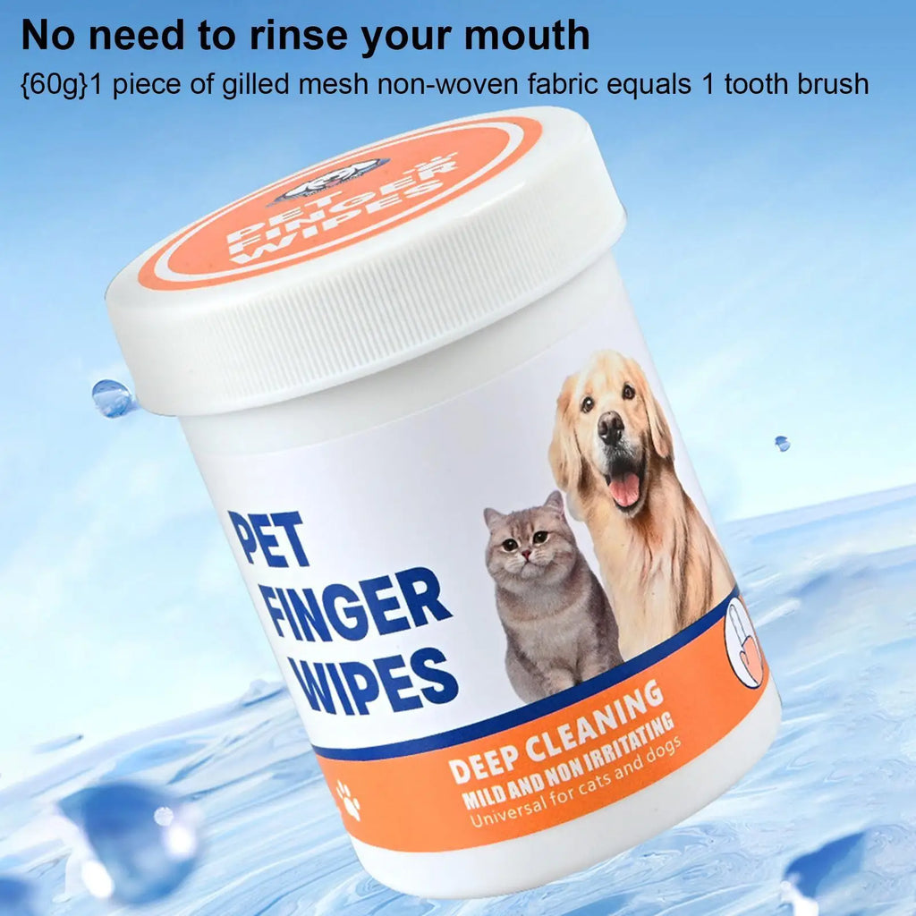 NEW Dog Finger Ear Wipes Soft Finger Cleaning Pads For Dog Ear Safe Plant-Based Cleanser Supplies For Pet Care Grooming Bathing Qme