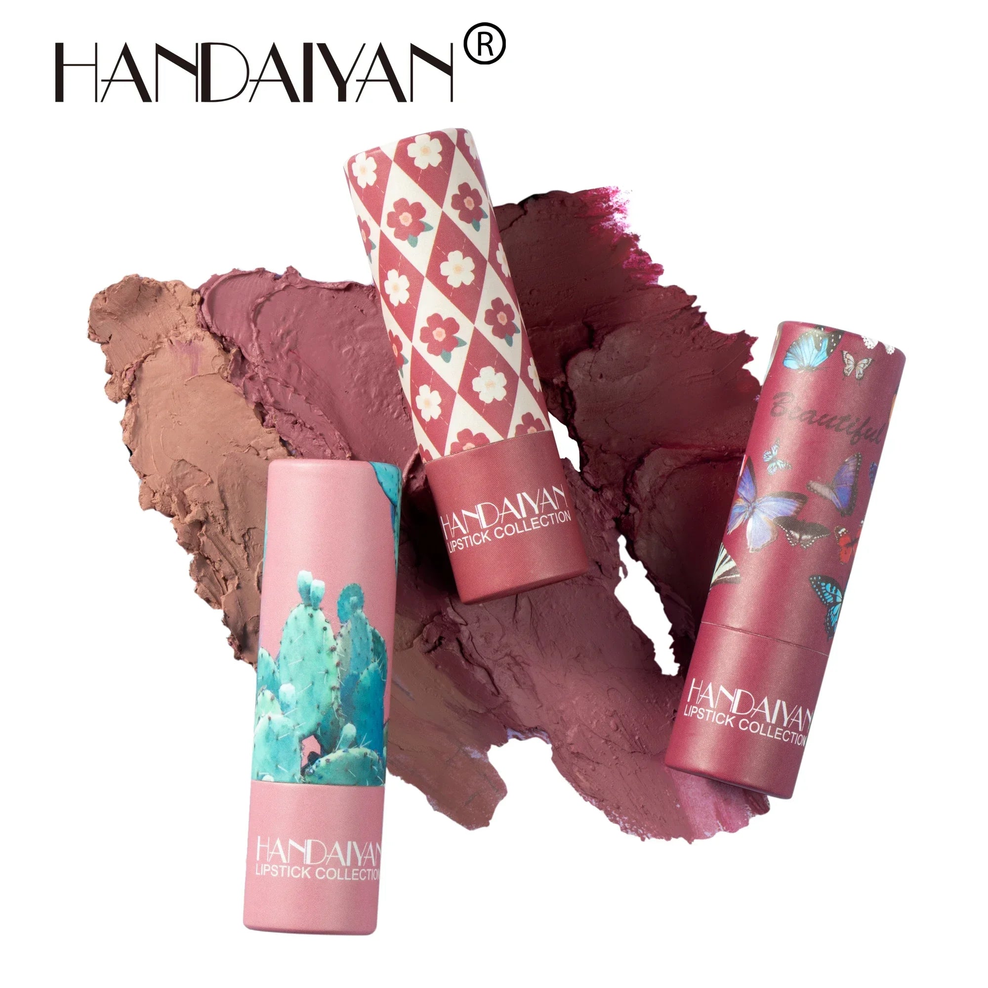 8 Colors Matte Velvet Texture and Is Not Easy to Fade. Naked Color Lipstick, Matte Paper Tube Lipstick Christmas gift Qme