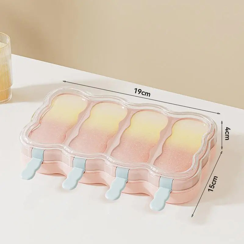 Silicone Ice Cream Molds Home Use Children Making Popsicles Cubes Qme A