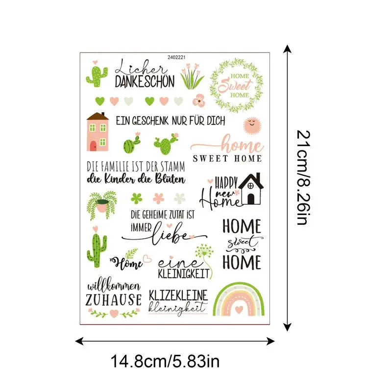 Christmas Window Sticker Positive Word Stickers Crafts Scrapbooking Qme