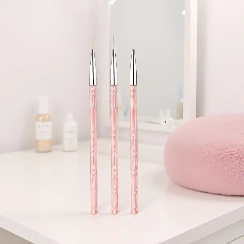 Precision Nail Art Liner Brushes Fine Detailing Tools UV Gel Polish Qme