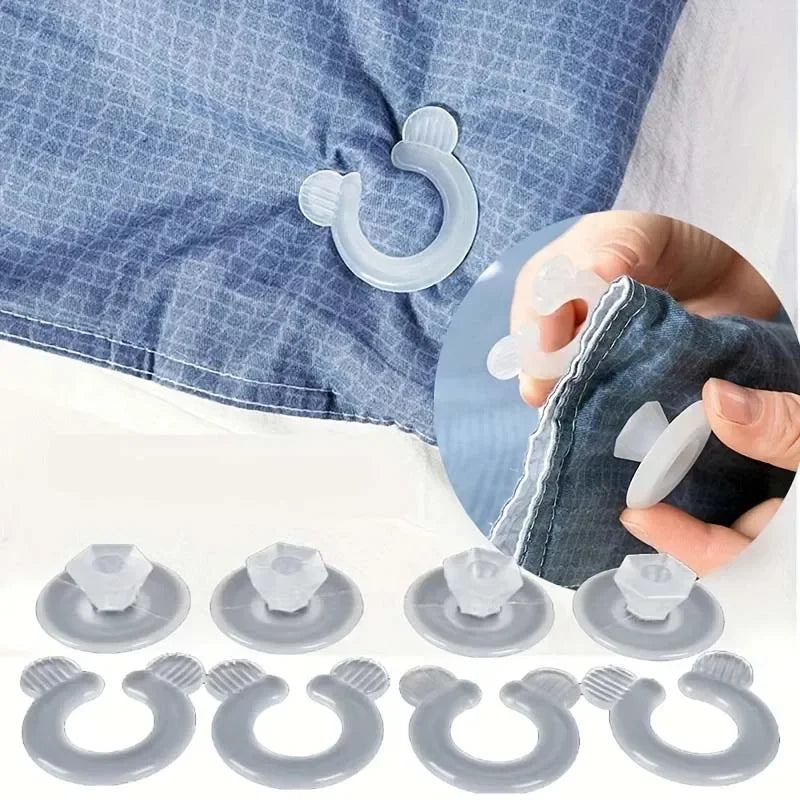 8 Pairs Needle-Free Duvet Clips, Anti-Slip Quilt Fasteners, Secure Blanket Holder Clips for Comforters, Duvet Covers and Bed She Qme 8 pairs
