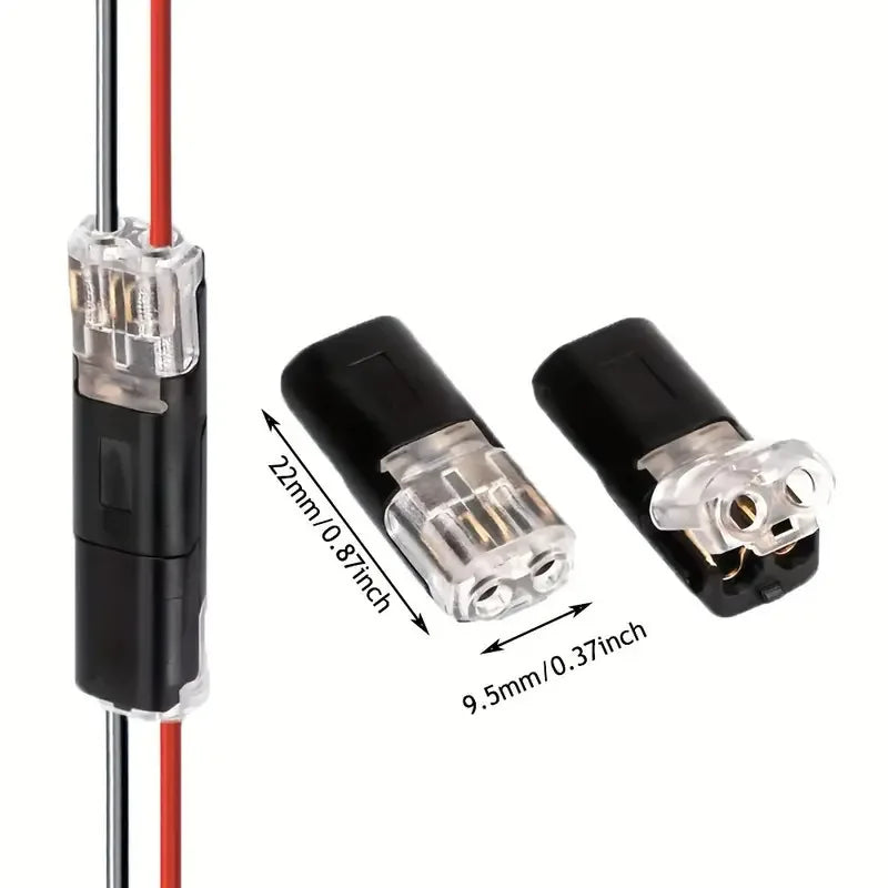 Electric Wire Connector Free Stripping Quick Cable Connectors Dual line Interconnection Detachable Automotive Terminal Connector Qme