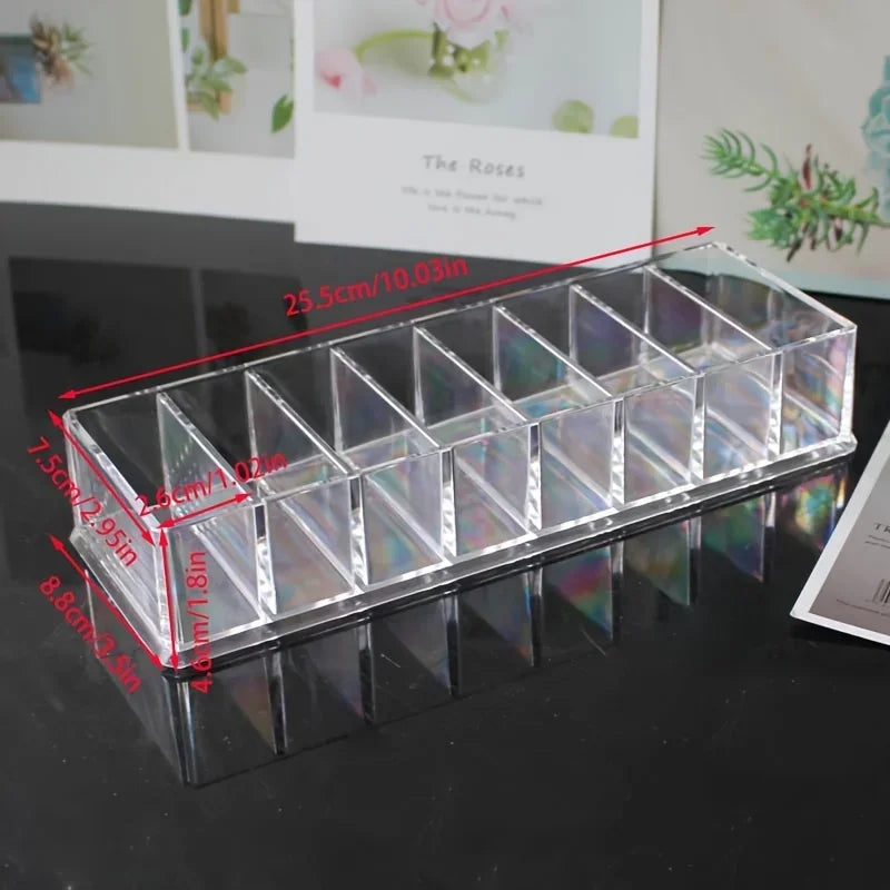 1pc transparent powder eyeshadow cosmetic storage box for cosmetics, lipstick, powder, cake organizer, plastic, desktop storage Qme