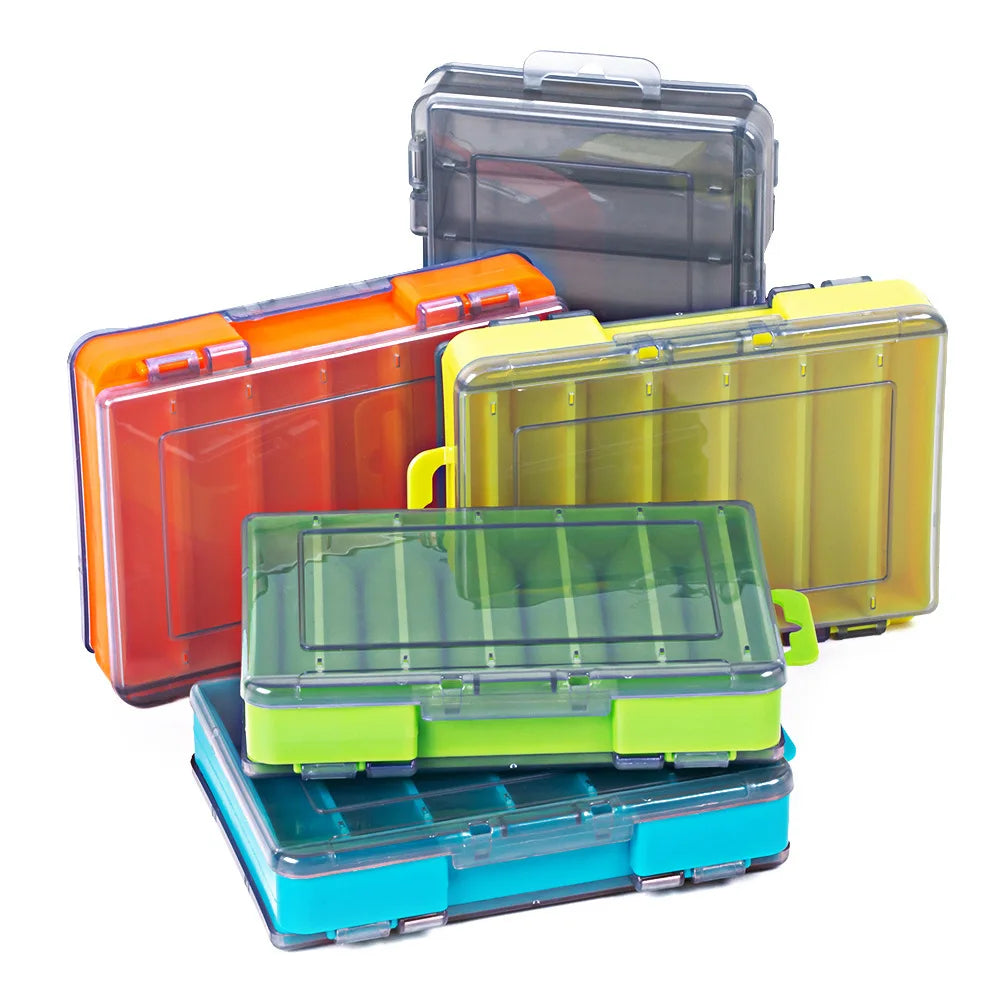 Fishing Tackle Box Storage Carp Container Case for Artificial Baits Lures Fly Waterproof Accessories Double Sided Fishing Tool Qme