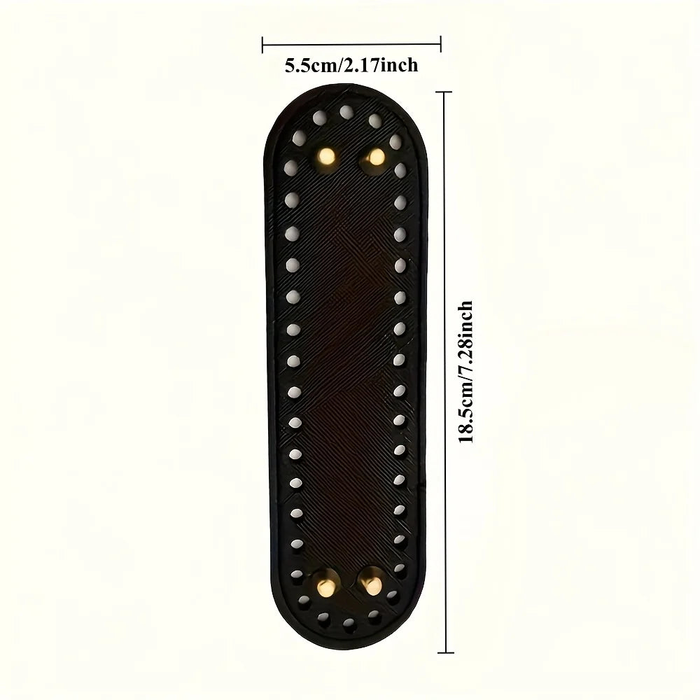 Single PU Oval Bag Bottom Plate 18*5cm With Anti-wear Metal Feet DIY Knitting Crochet Handbag Base Sewing Craft Supplies Qme