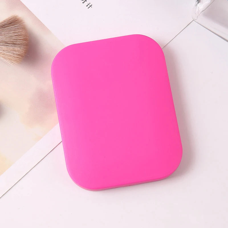 Comb Girl Makeup Tools Vanity Miror Small Mirror Solid Fashion Qme Rose red
