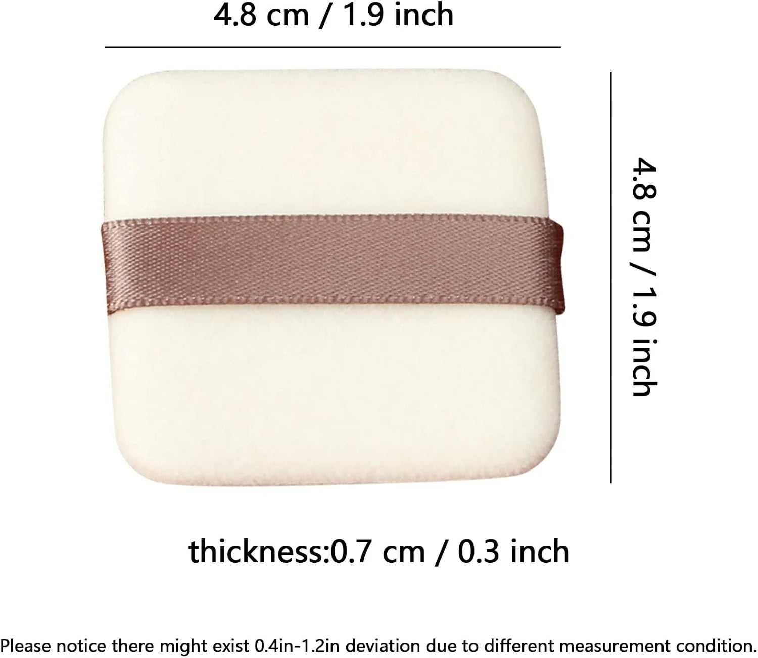 Powder Puff Square Double-sided Flocking Soft Makeup Tools 2 Suitable Qme