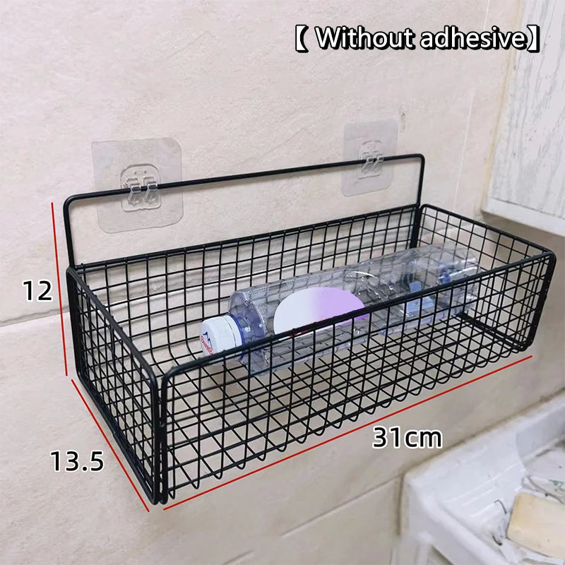 Kitchen And Bathroom Storage Rack No Drilling Required Wall-Mounted Storage Rack Qme A2