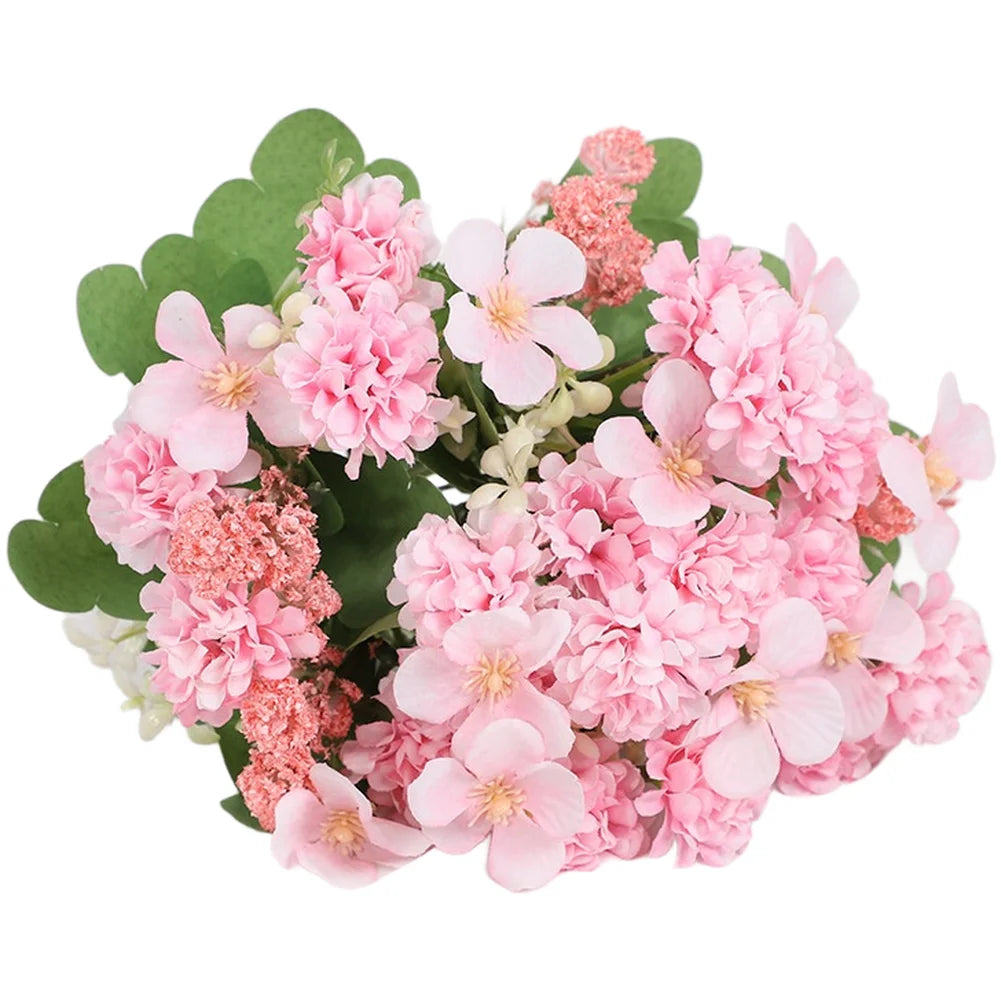 1 Pc Realistic Silk Flower Bouquet Ball Chrysanthemum Artificial Flowers For Wedding Home Decoration Qme Rose Pink