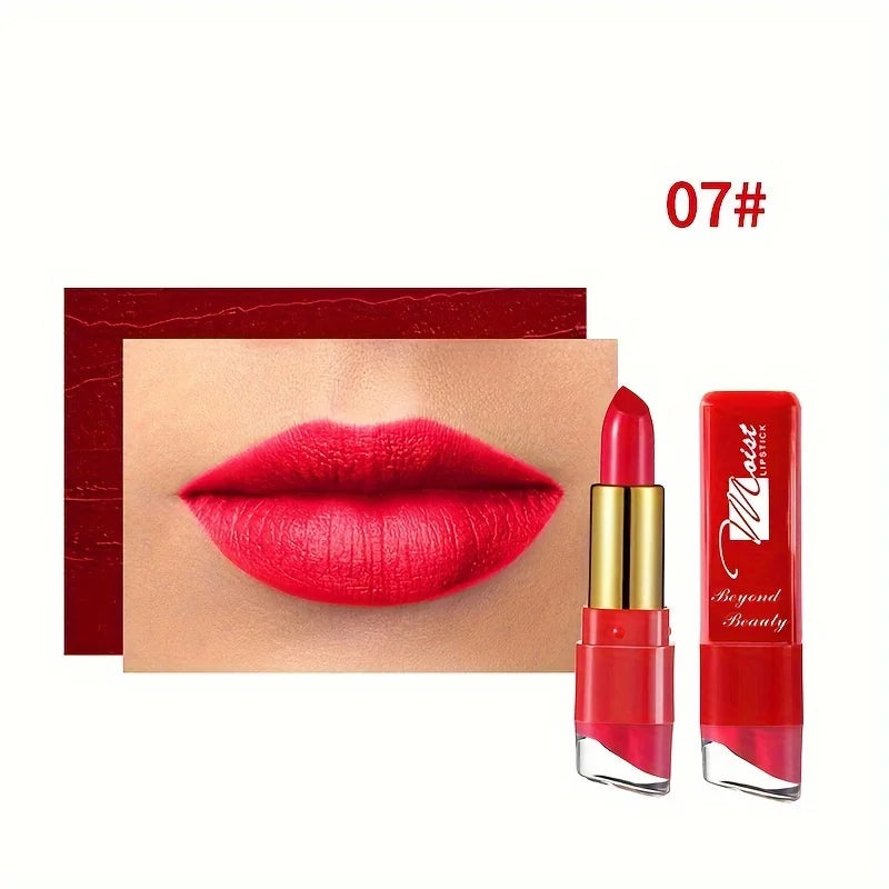 12 Colors Creamy Moisturizing Lipstick Long Lasting Leaning Tower Qme 07