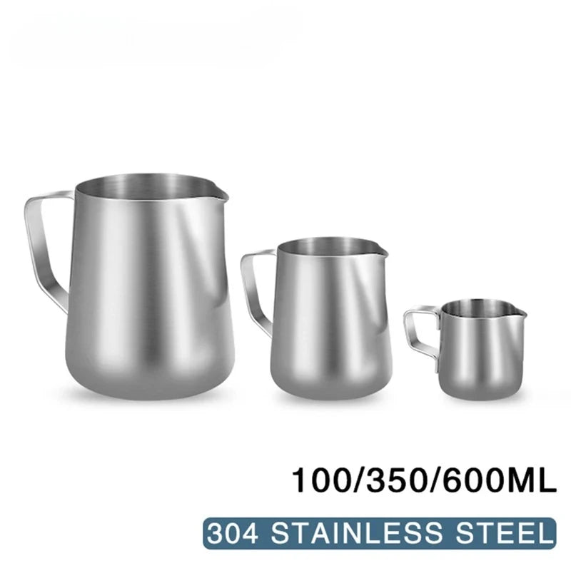 Coffee Milk Frothing Pitcher Stainless Steel Espresso Steaming Barista Latte Frother Cup Cappuccino Milk Jug Cream Froth Pitcher Qme