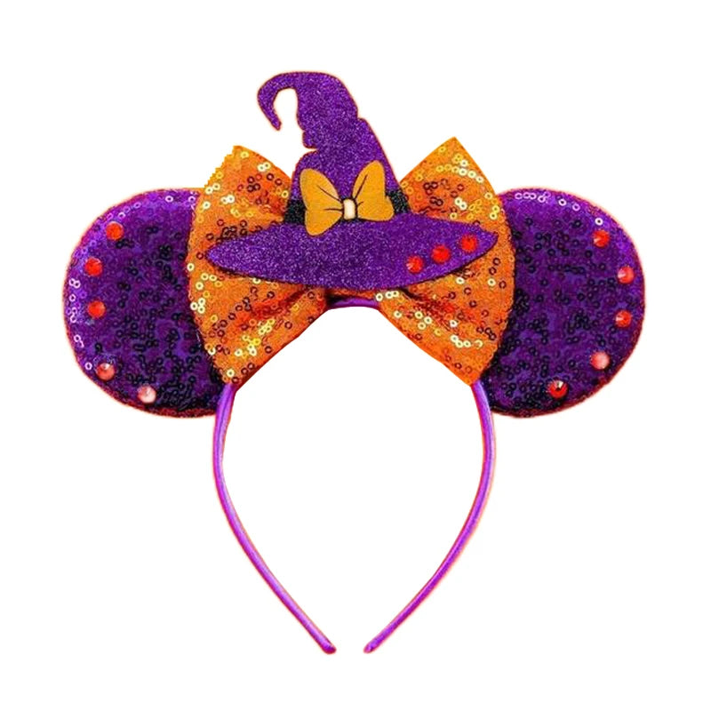 Skull Crossbones Pirate Mickey Mouse Ear Headband Women Adult Cosplay Halloween Hairband Festival Party Cosplay Hair Accessories Qme Headband 2