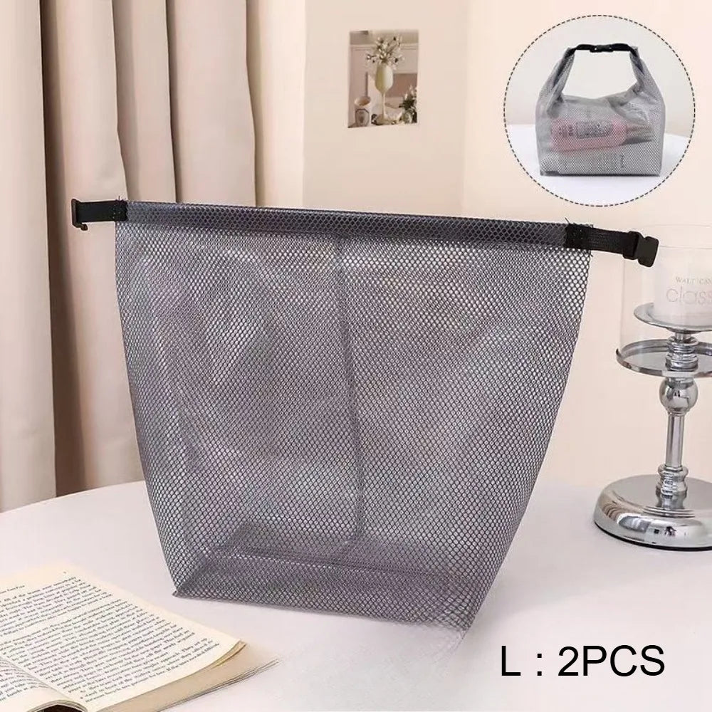 Large Capacity Waterproof Travel Outdoor Fitness Dry/Wet Separation Swimsuit Waterproof Storage Bag Qme Grey L-2pcs