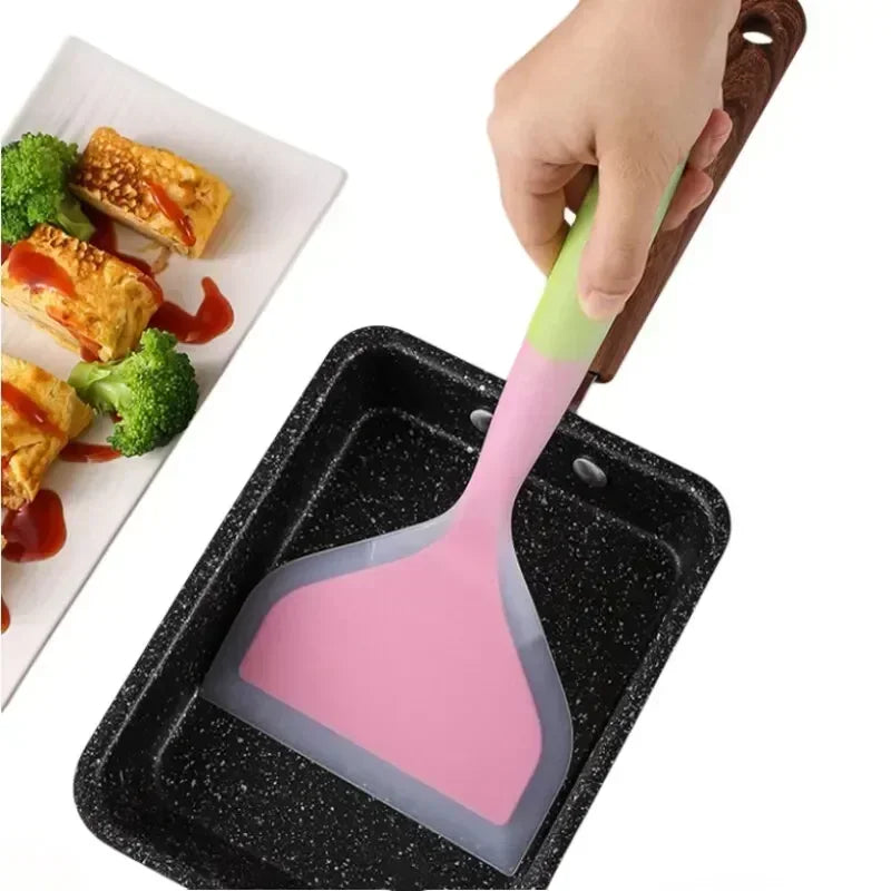 Silicone Kitchen Ware Cooking Utensils Spatula Beef Meat Egg Scraper Qme