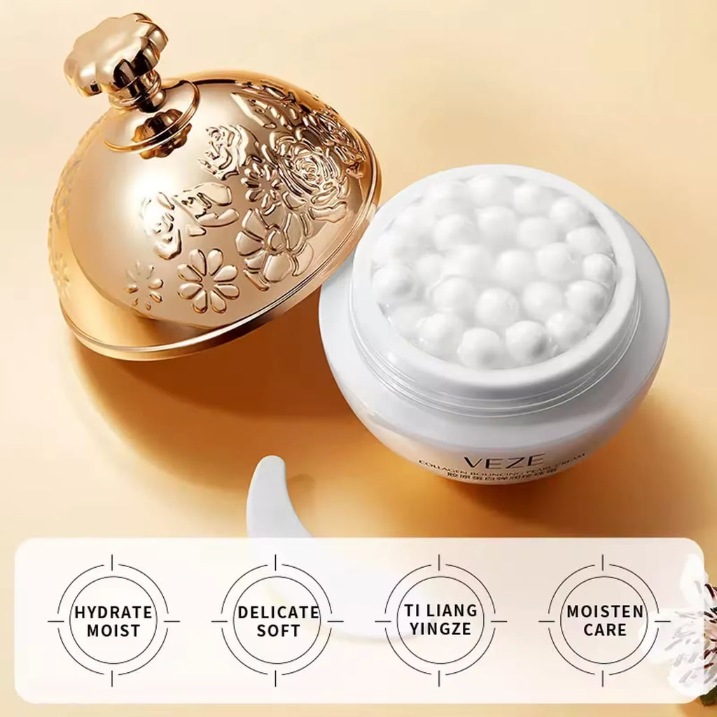 Face Cream Collagen Pearl Firming Lift Fade Fine Lines Caviar Qme