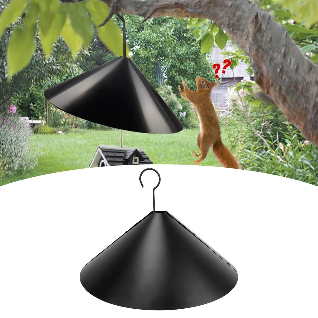 16 Inch Squirrel Baffle for Bird Feeder PVC Hanging Flapper Guard Prevents Squirrels Stealing Bird Food Outdoor Black Qme
