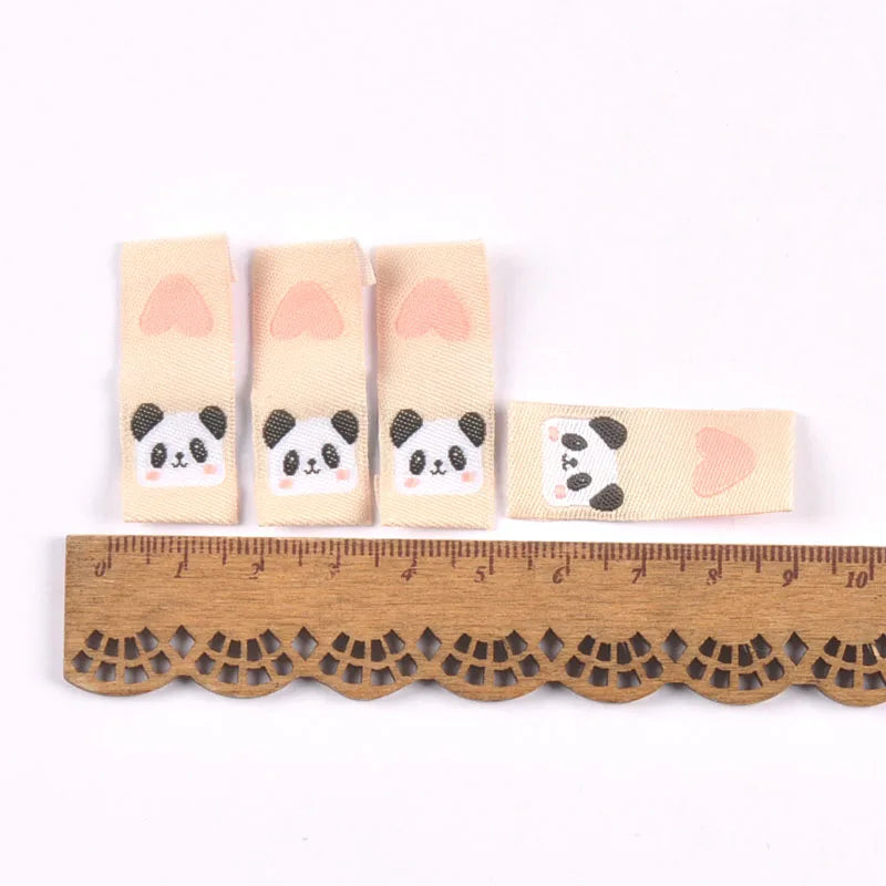50Pcs Tiger/Chick/Panda Printed Embroidery Washable Care Label For Sewing Accessories Garment DIY Crafts Supplies Bag Shoes Tags Qme 4