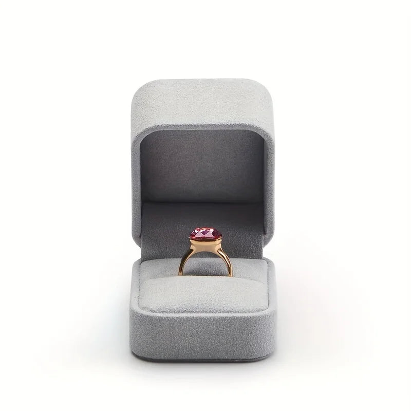 1 household jewelry velvet storage box Qme GRAY