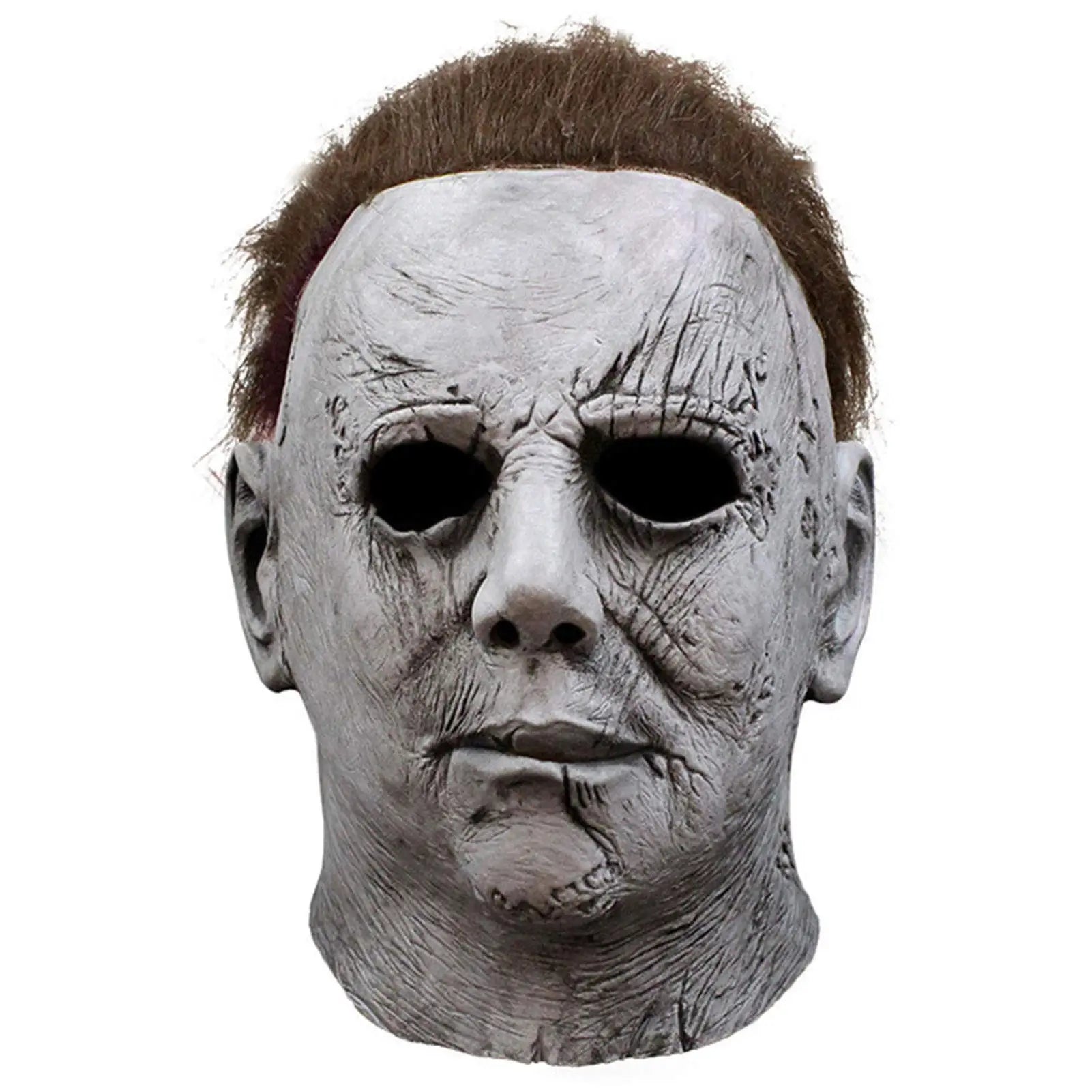 Terror Halloween Michael Myers Masks With LED Glow Horror Latex Full Head Headgear Scary Face Cover Masquerade Party Supplies Qme Type E