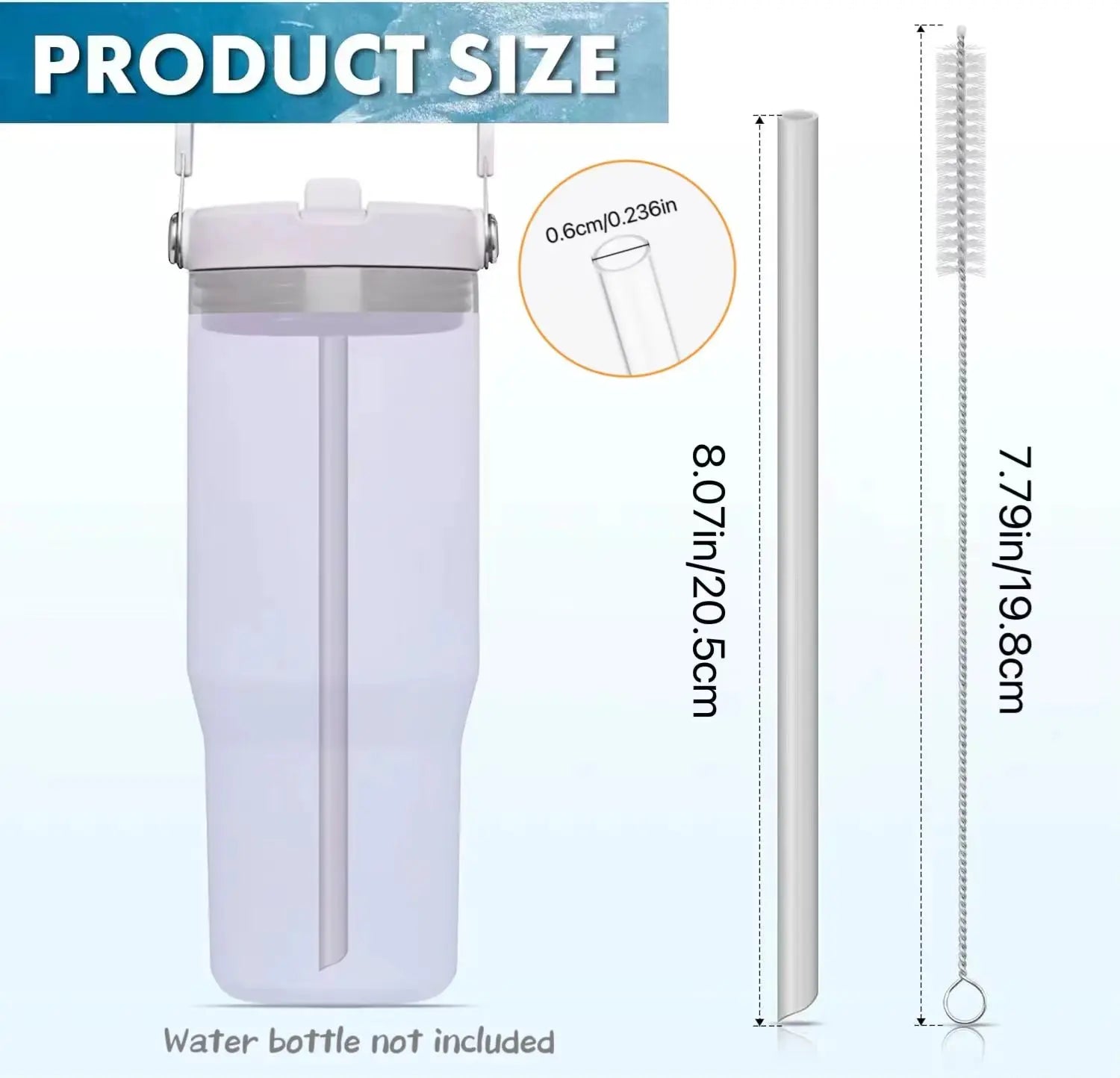 Reusable Straws Plastic Cleaning Brushcompatible Stanley Iceflow Qme