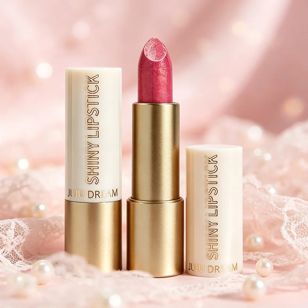 JUJU Dream Luxury Gold Tube Shimmer Metallic Lipstick Hydrating Qme